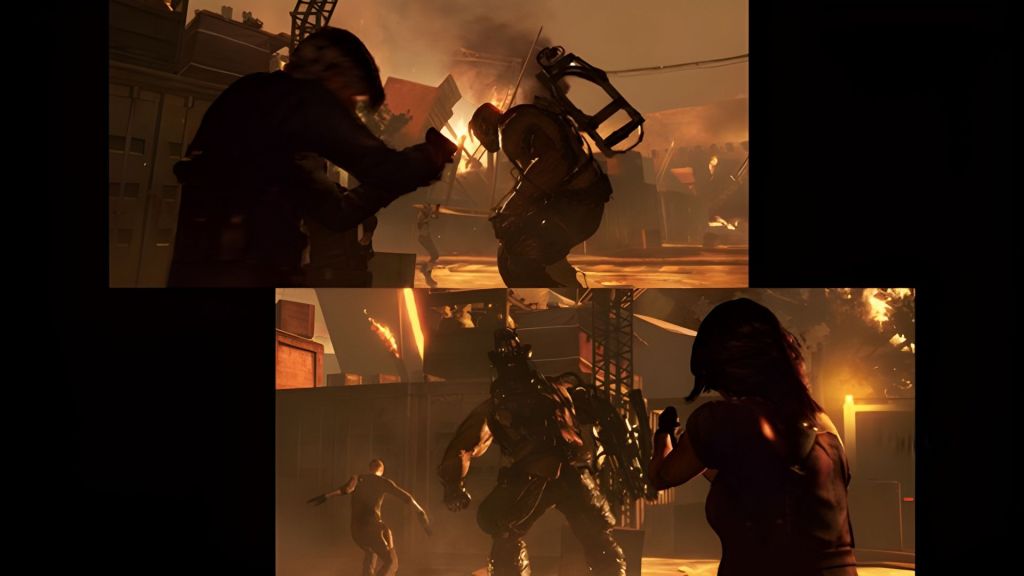 Split-screen mode in Resident Evil 6