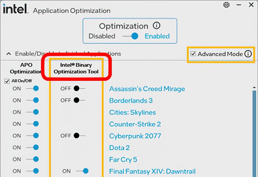 List of games supporting Intel APO. Intel Binary Optimization Tool new ...
